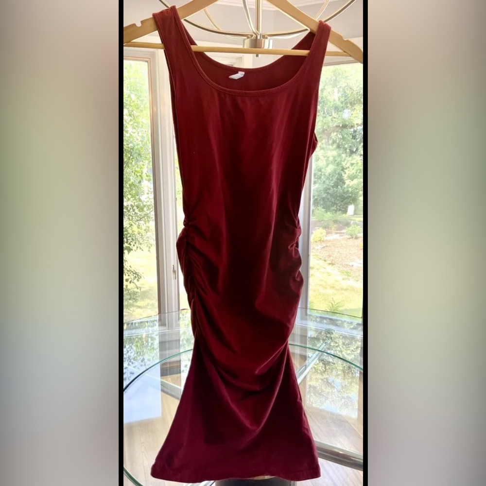 BURGANDY BODYCON DRESS